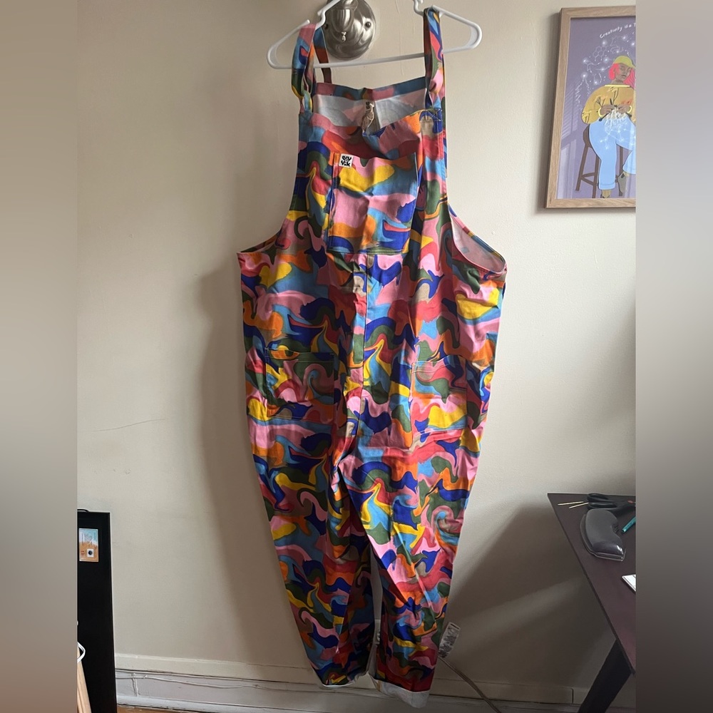 L.E. Original Dungaree: ORGANIC TWILL - Hendrix Print UK 28 REG